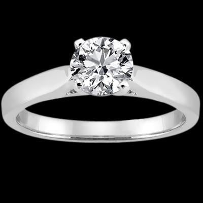 Bague Solitaire Naturel Diamant 1.51 Carats Or Blanc Nouveau
