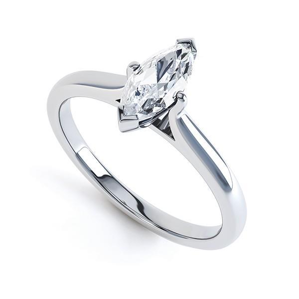 Bague Solitaire Naturel Diamant Ovale Et Rond Étincelant De 2.50 Carats Avec Accents