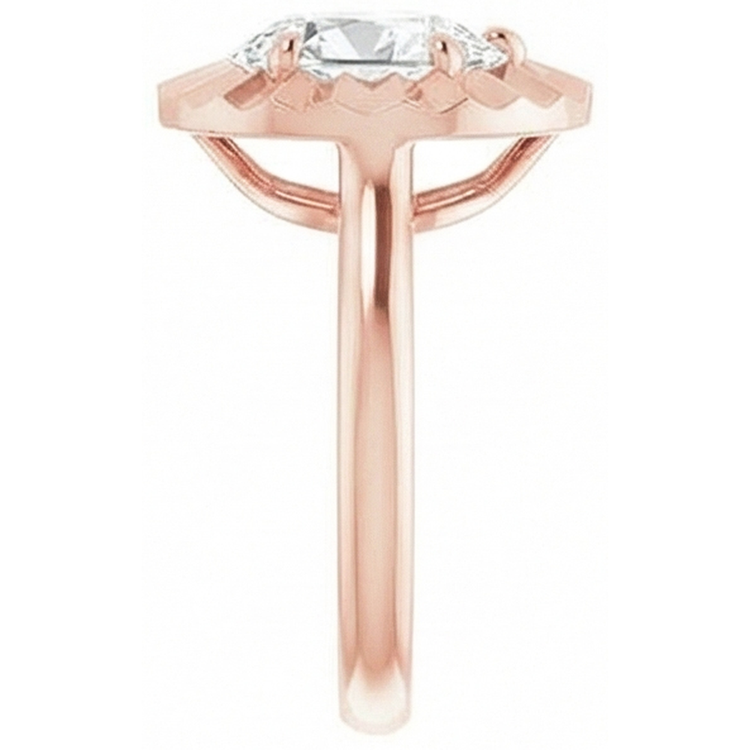 naturel pear diamant 14carats bague détail rapproché