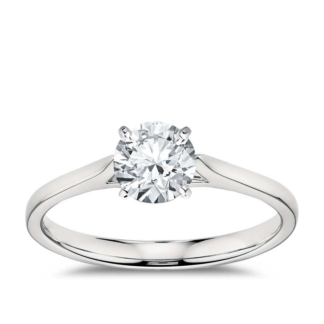 Bague Solitaire Naturel Diamant Taille Ronde 1.90 Carat Or Blanc 14K