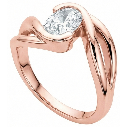 Bague Solitaire Old Cut Coussin Réel Diamant 3.75 Carats Tige Fendue