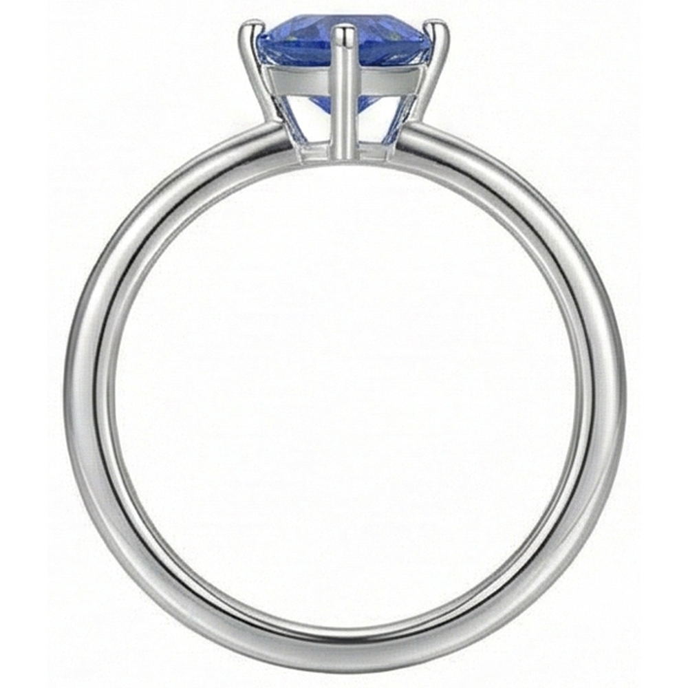 naturel trillion saphir 1.50carats bague sur blanc