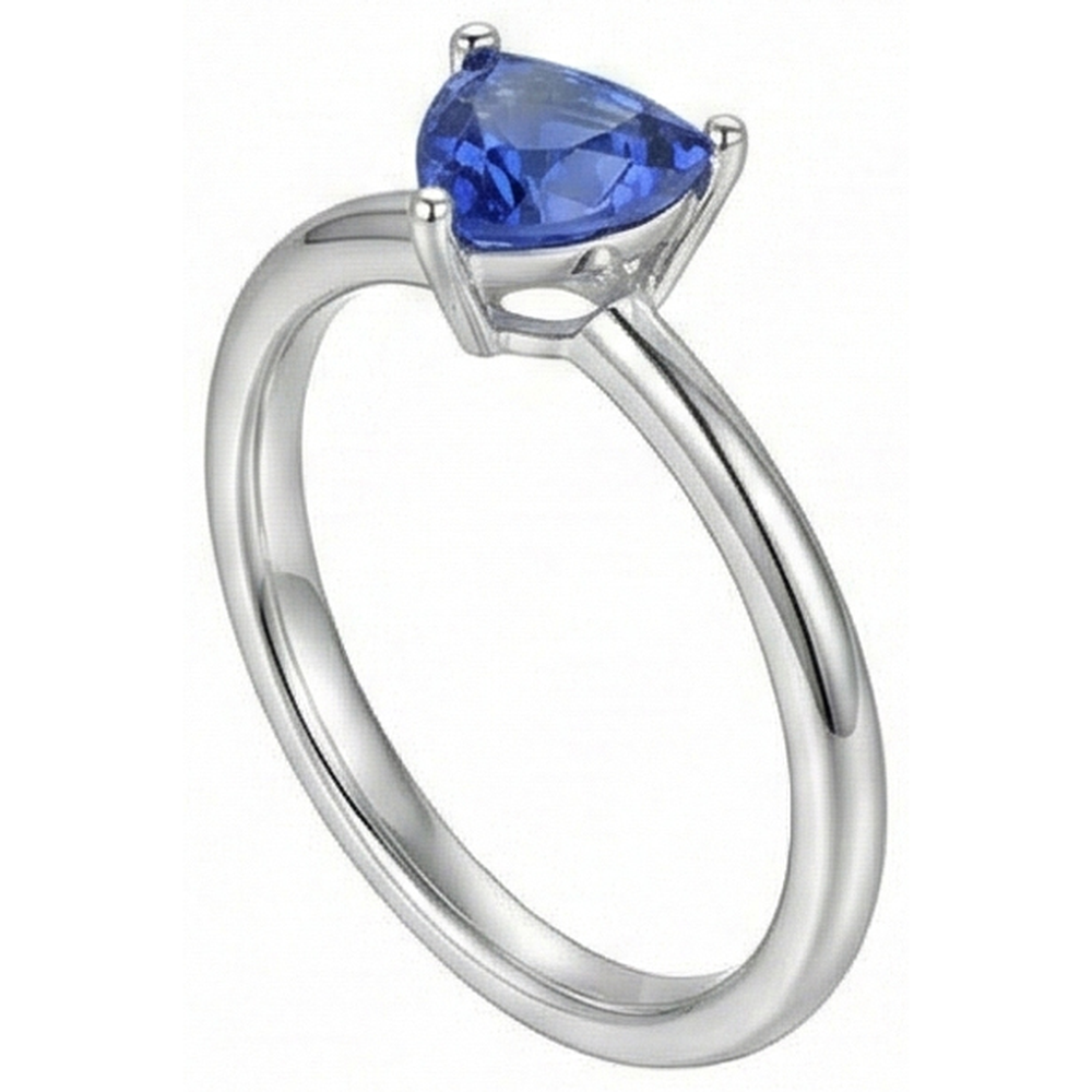 naturel trillion saphir 1.50carats bague détail rapproché