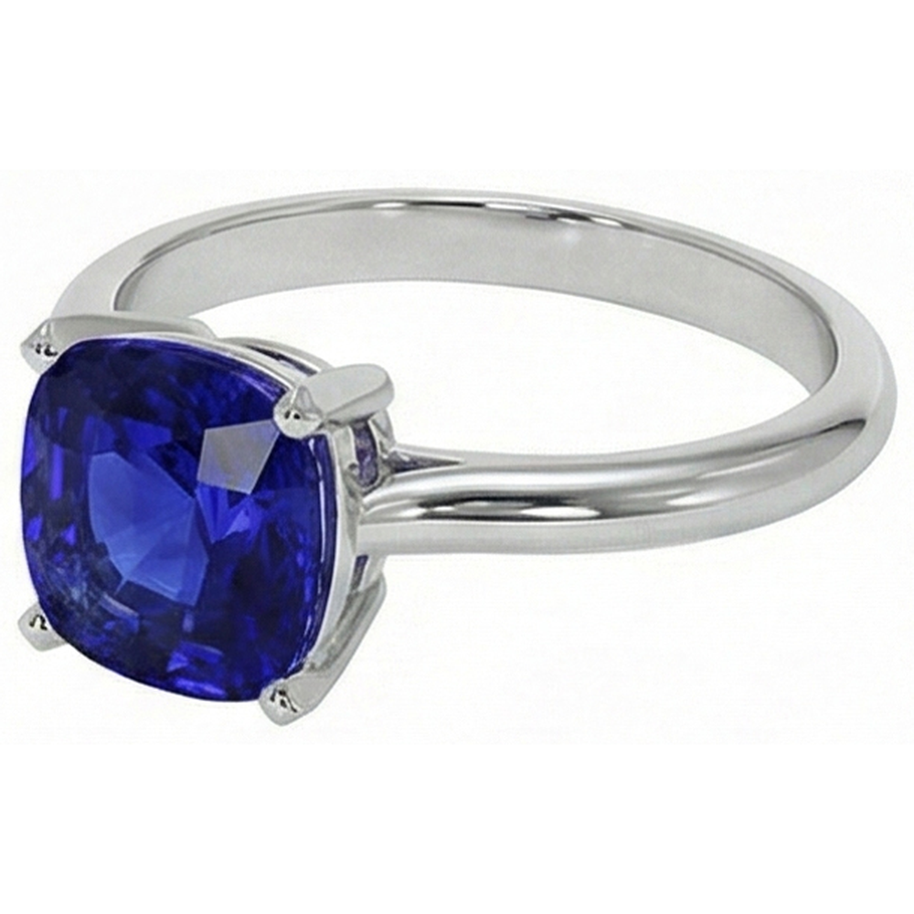 naturel cushion diamant 2.25carats bague détail rapproché