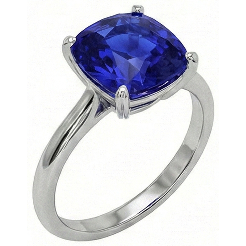 naturel cushion diamant 2.25carats bague vue de face