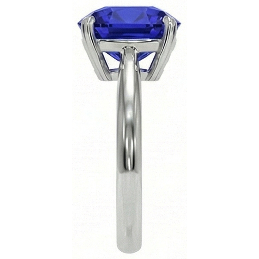 naturel cushion diamant 2.25carats bague vue de profil