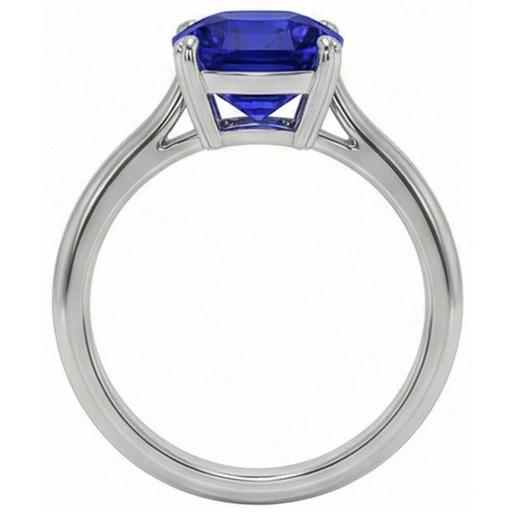 naturel cushion diamant 2.25carats bague sur blanc