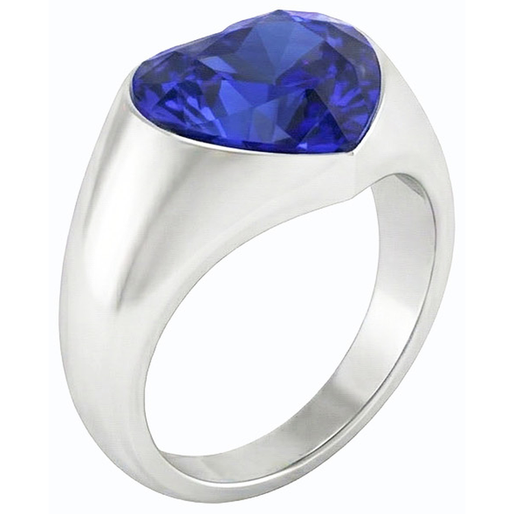 naturel heart diamant 3carats bague vue de dessus