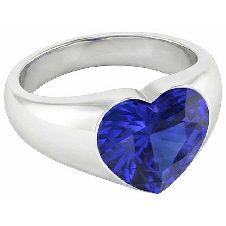 naturel heart diamant 3carats bague détail rapproché