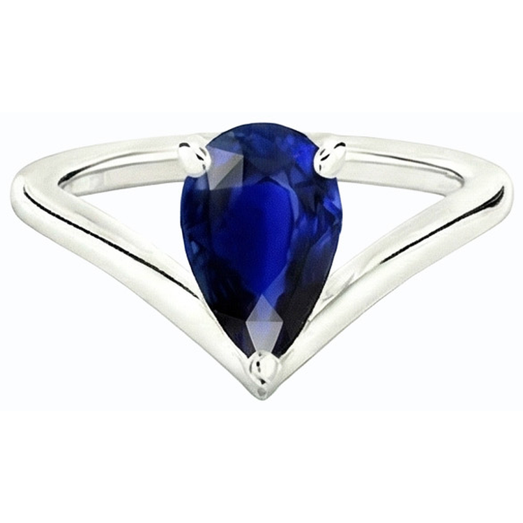 naturel pear diamant 2.50carats bague sur blanc