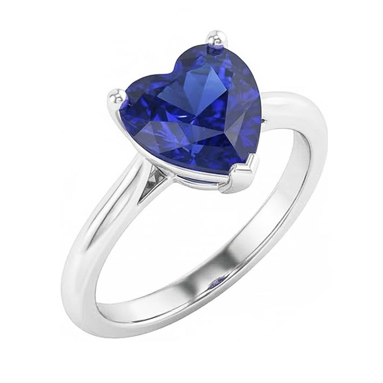 naturel heart diamant 2.50carats bague sur blanc