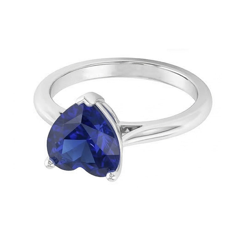 naturel heart diamant 2.50carats bague vue de dessus
