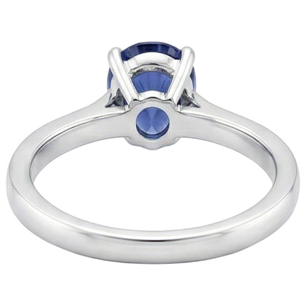 naturel pear saphir 2.50carats bague angle de côté