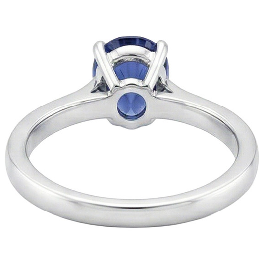 naturel pear saphir 2.50carats bague angle de côté