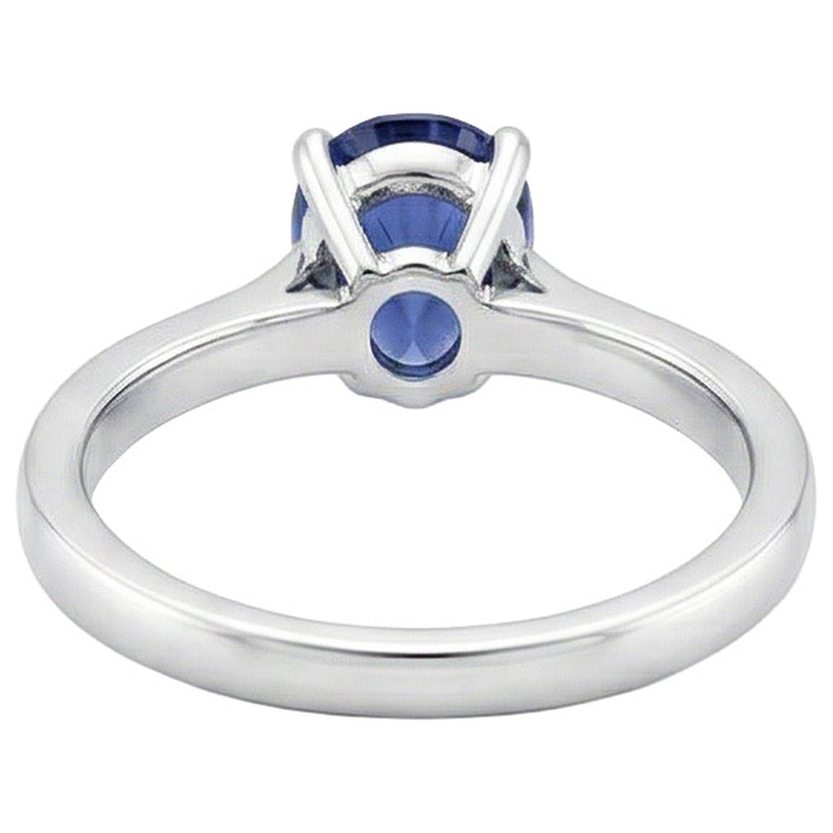 naturel pear saphir 2.50carats bague angle de côté