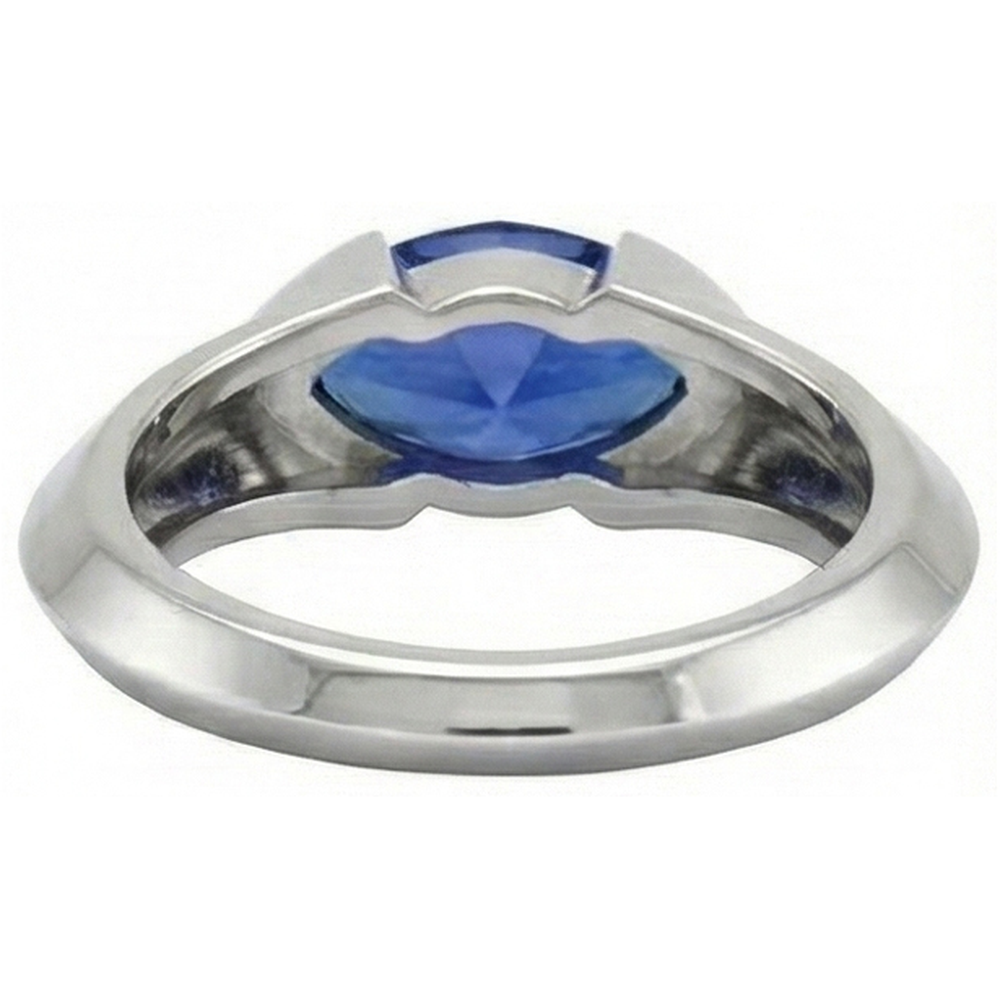 naturel marquise saphir 1carats bague avec accents diamants
