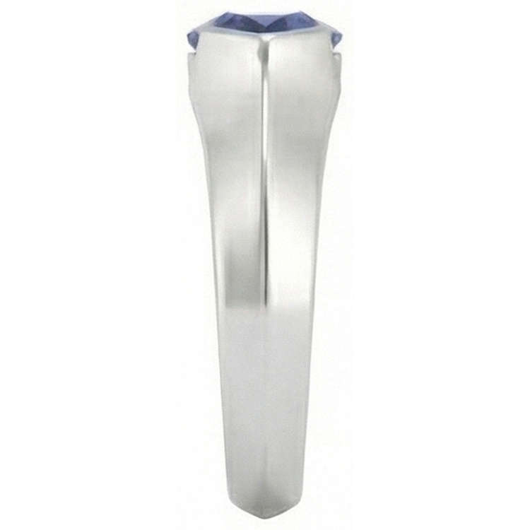 naturel marquise saphir 1carats bague vue de profil