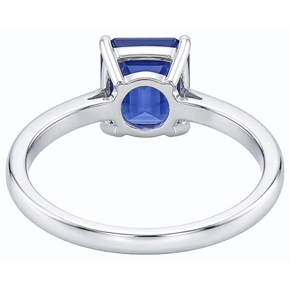 naturel saphir 2carats bague vue de face