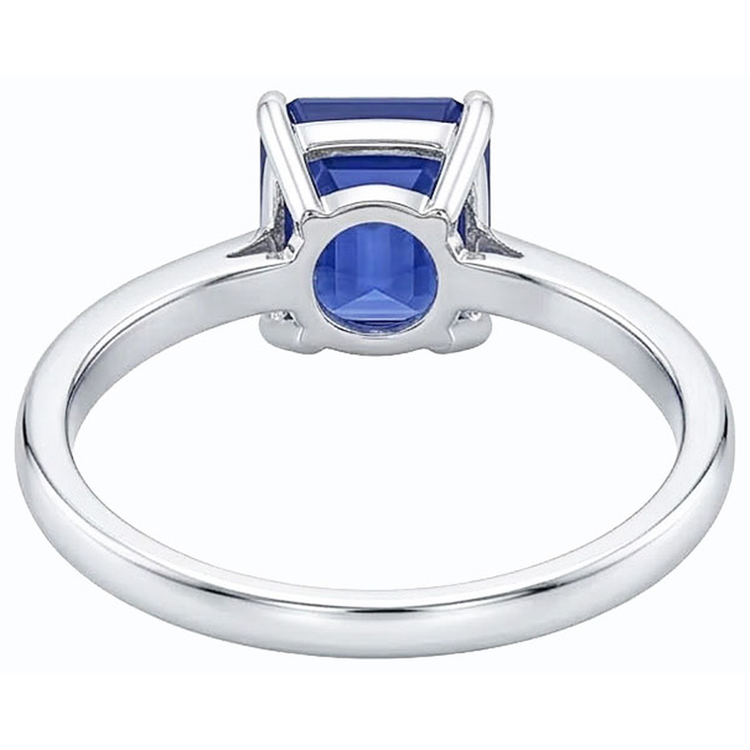 naturel saphir 2carats bague vue de face