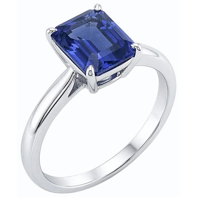 naturel saphir 2carats bague angle de côté