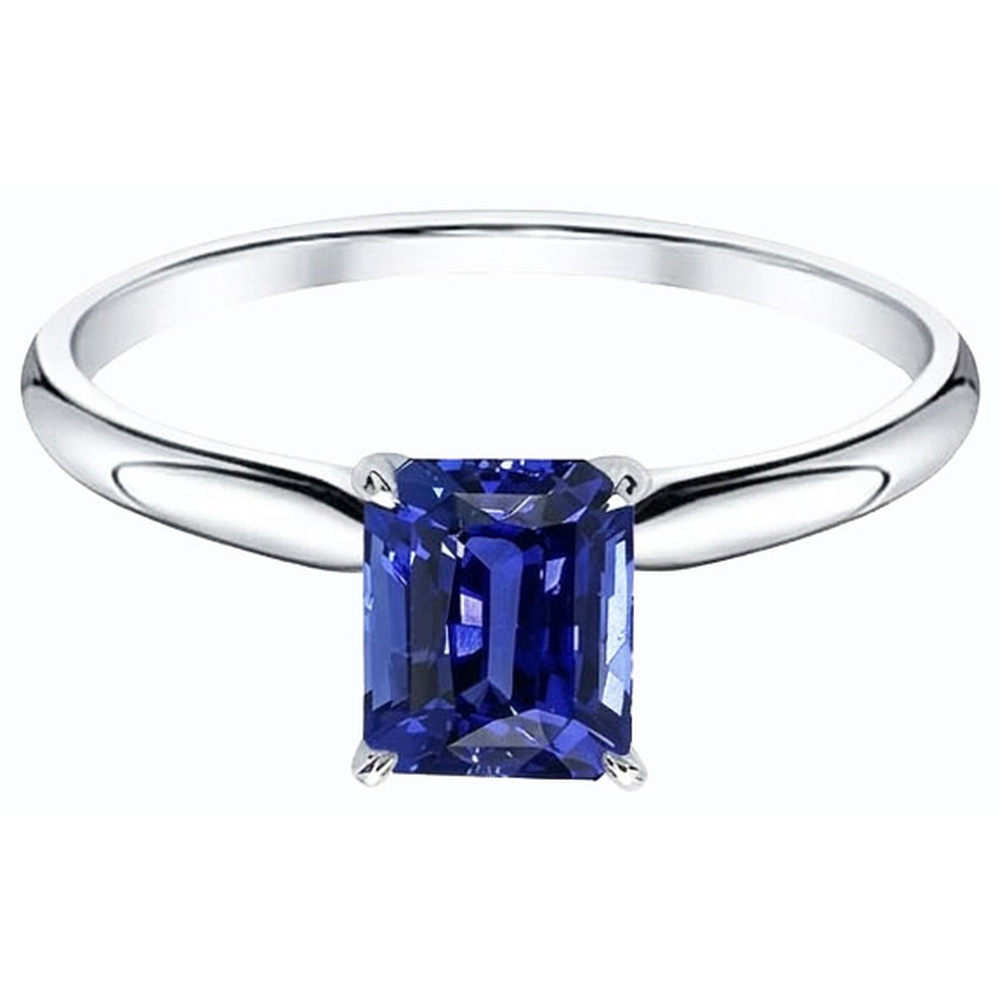 naturel saphir 2carats bague vue de dessus