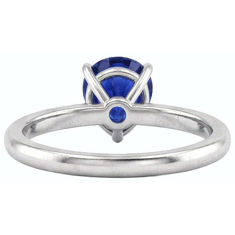 naturel pear saphir 1.50carats bague vue de profil
