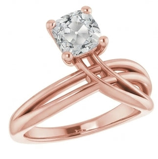 naturel cushion diamant 5carats bague détail rapproché