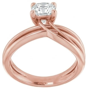 naturel cushion diamant 5carats bague vue de dessus
