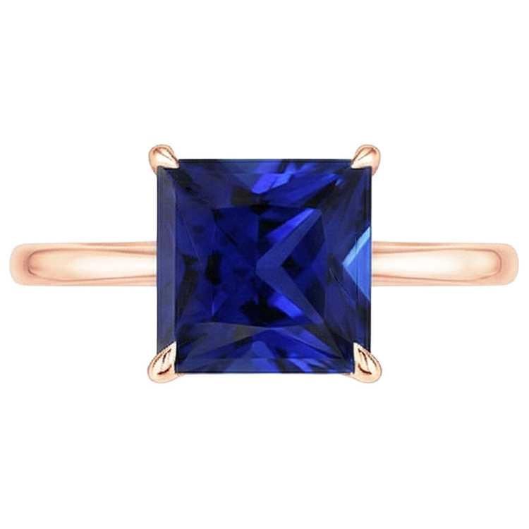 naturel princess saphir 3.50carats bague détail rapproché