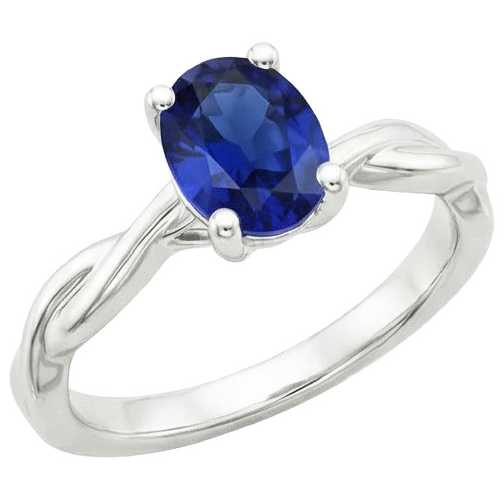 naturel oval diamant 2carats bague angle de côté