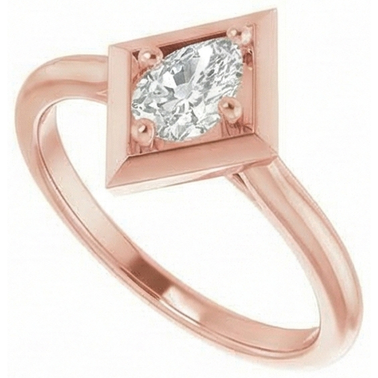 naturel oval diamant 1.55carats bague vue de dessus