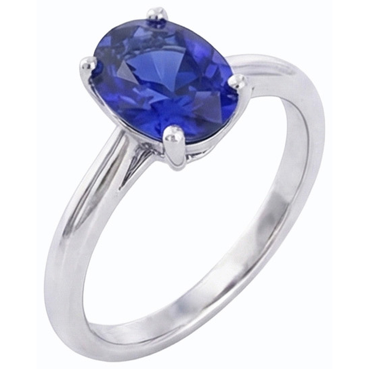 naturel oval saphir 1carats bague détail rapproché