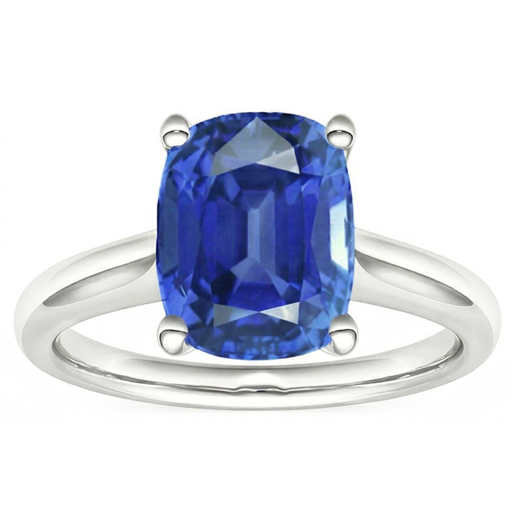 naturel oval saphir 2carats bague détail rapproché