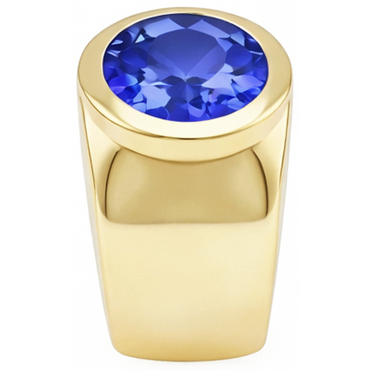 Bague Solitaire Ovale Tanzanite 2 Carats Bijoux Pierres Précieuses