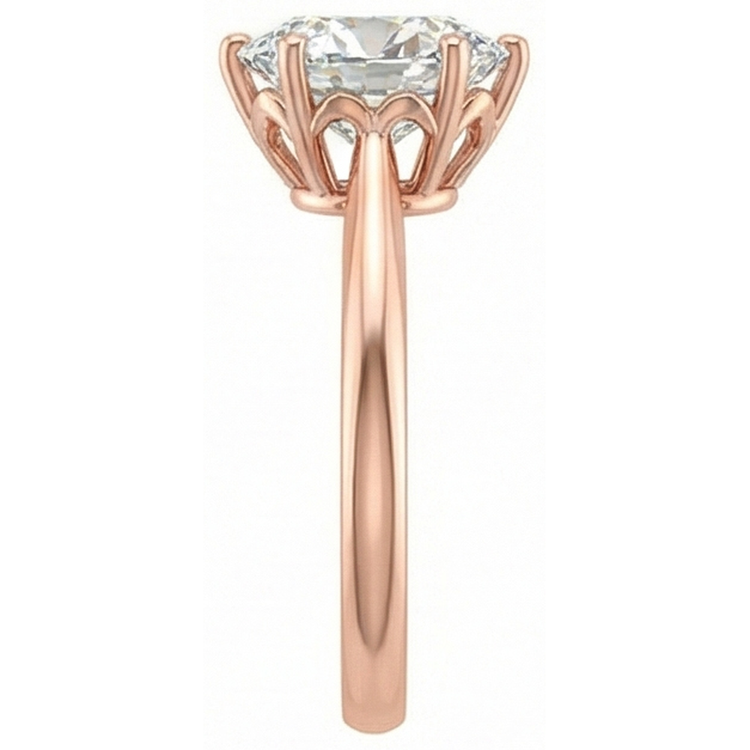 Bague Solitaire Ovale Véritable Diamant Taille Ancienne 6 Griffes Sertie Or 3 Carats