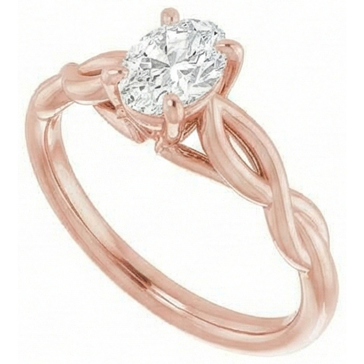 naturel oval diamant 2.15carats bague détail rapproché