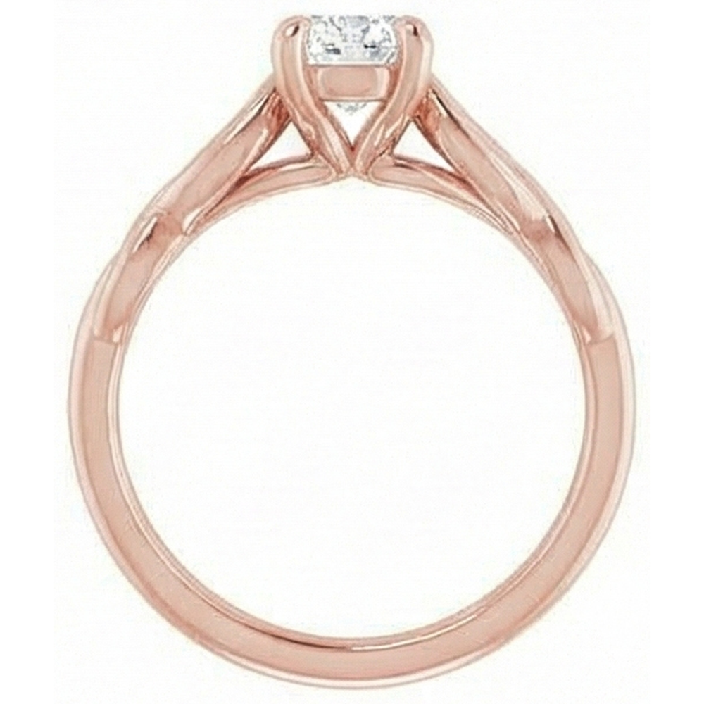 naturel oval diamant 2.15carats bague vue de profil