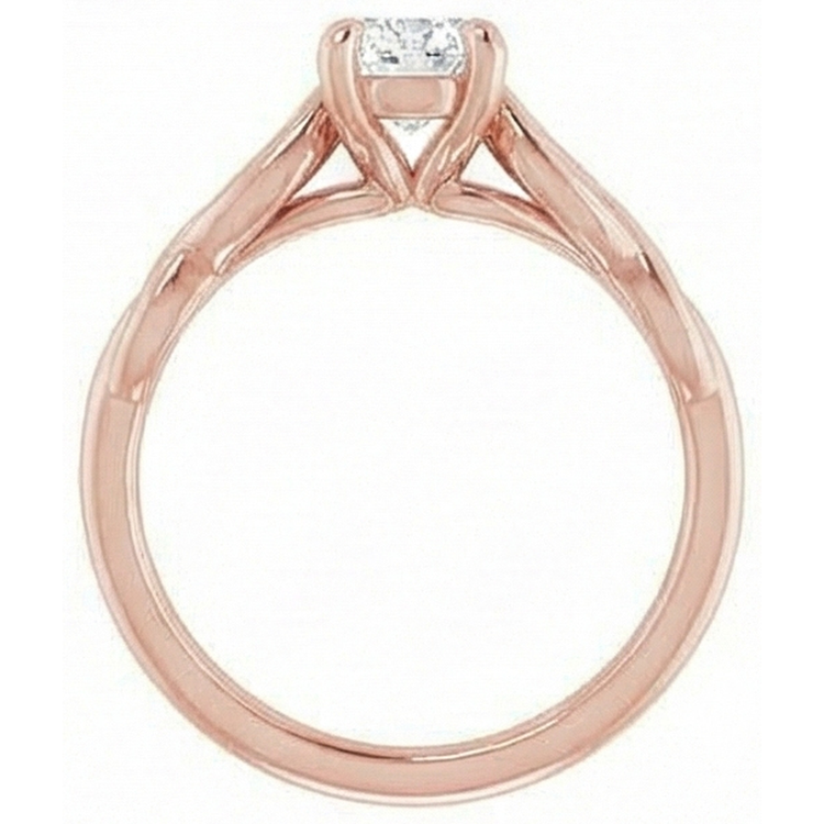 naturel oval diamant 2.15carats bague vue de profil