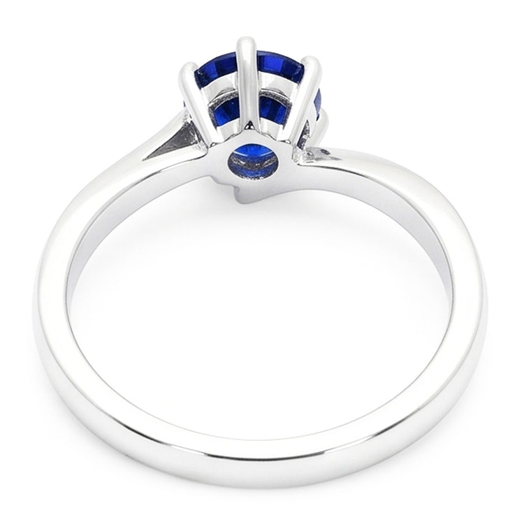 Bague Solitaire Pierres Précieuses Ceylan Saphir Bleu 1 Carat Style Tension