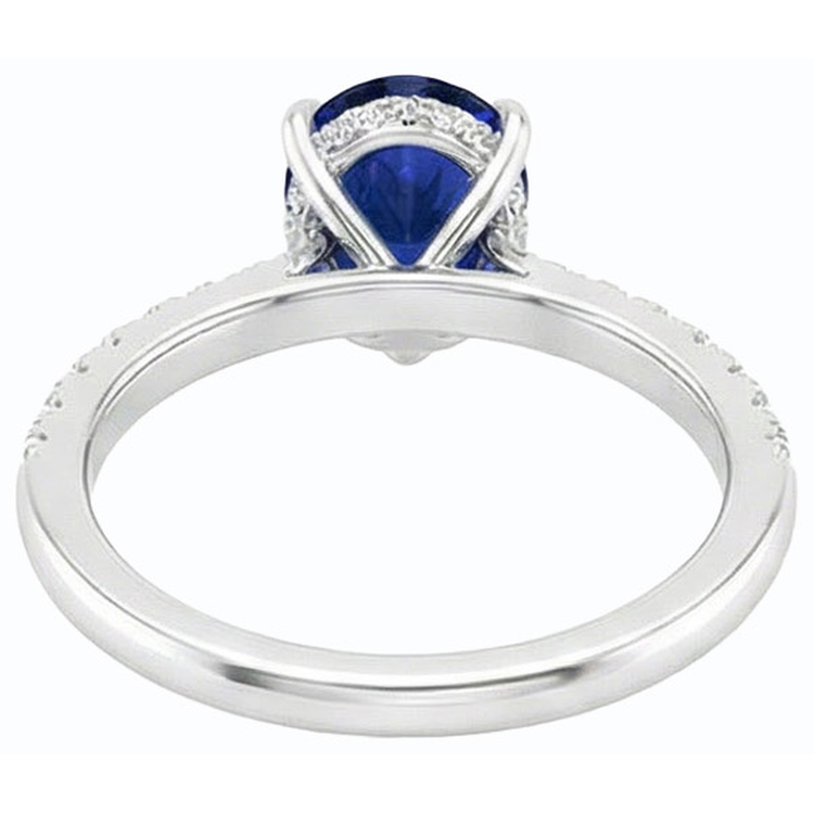 naturel pear diamant 3.50carats bague angle de côté