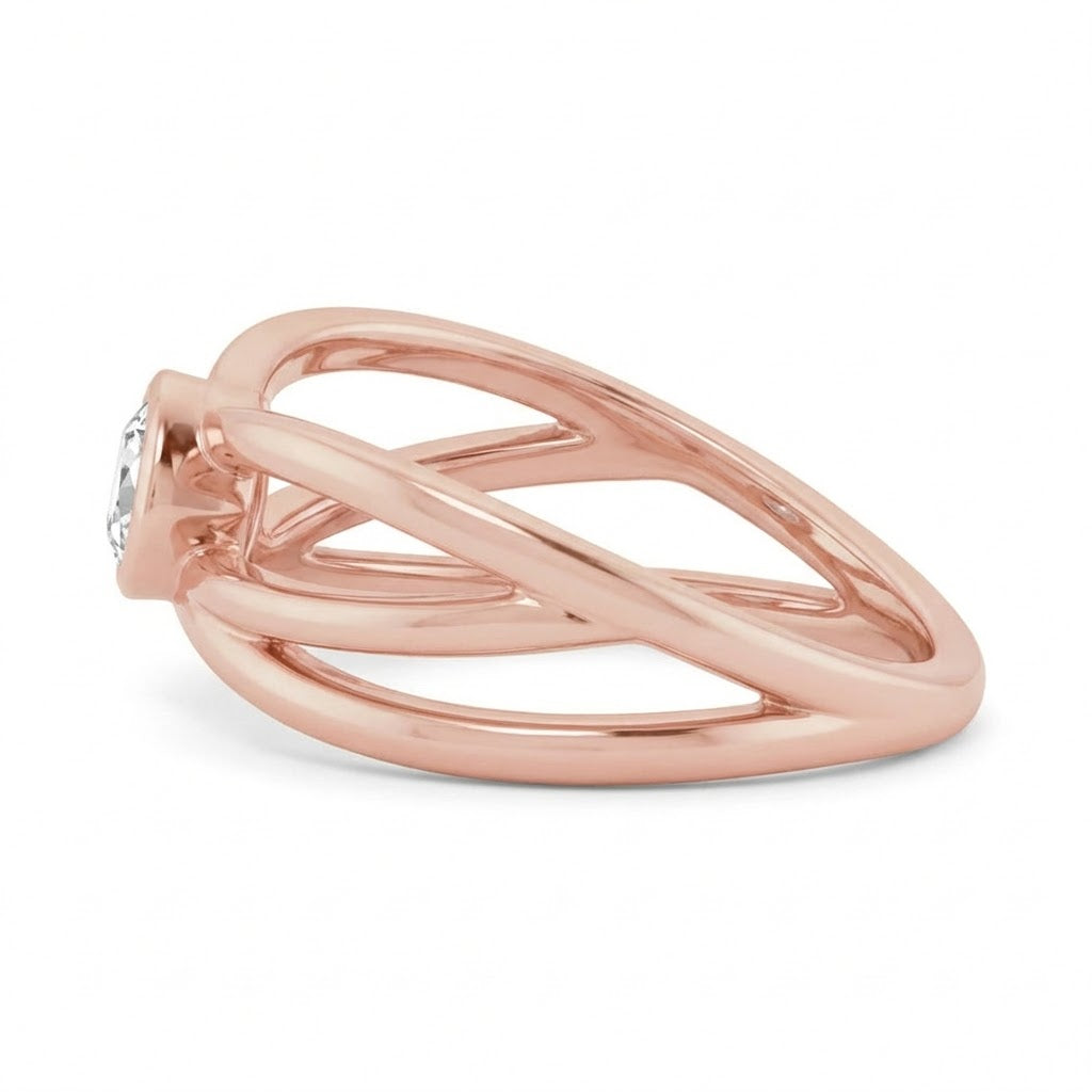 naturel pear diamant 2carats bague vue de dessus