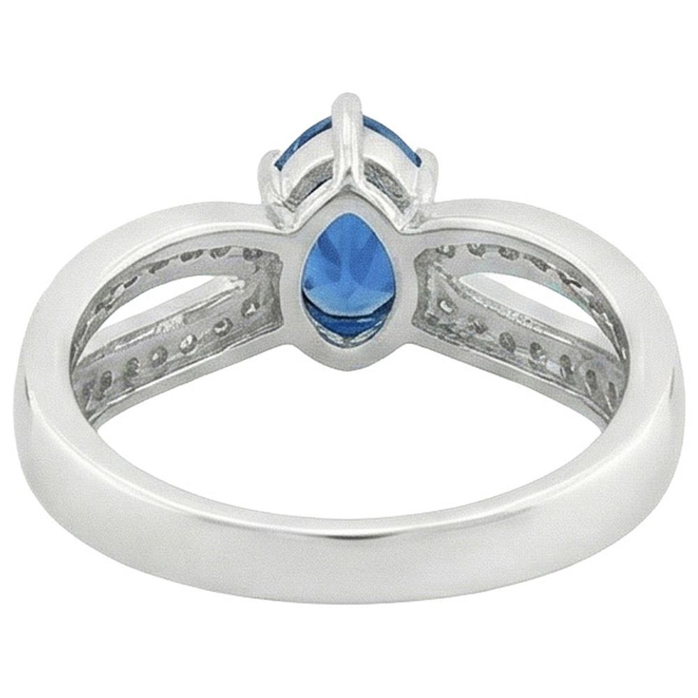naturel pear diamant 3.50carats bague détail rapproché