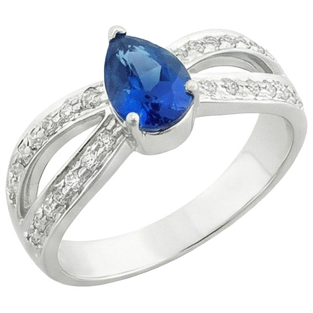 naturel pear diamant 3.50carats bague vue de dessus