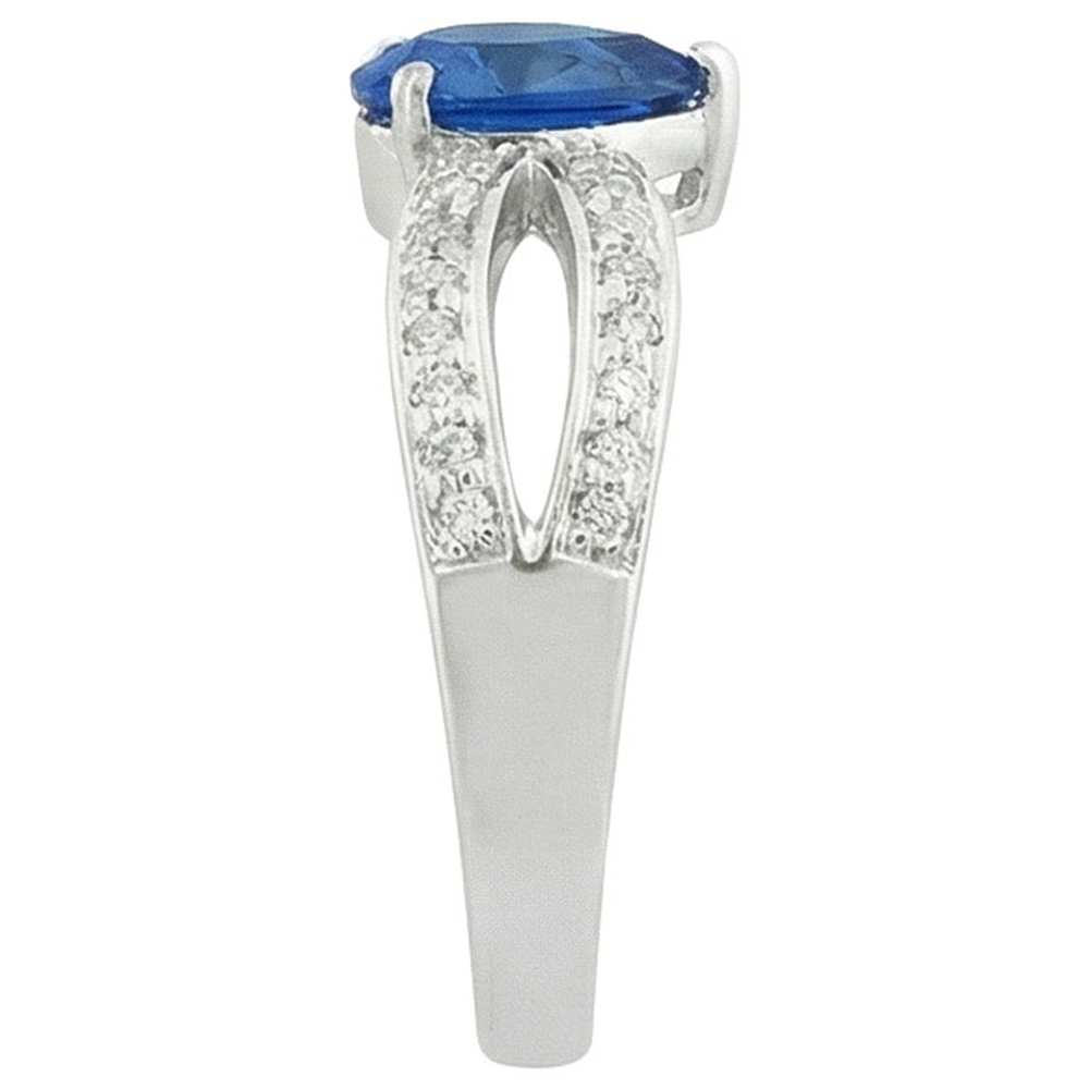 naturel pear diamant 3.50carats bague sur blanc