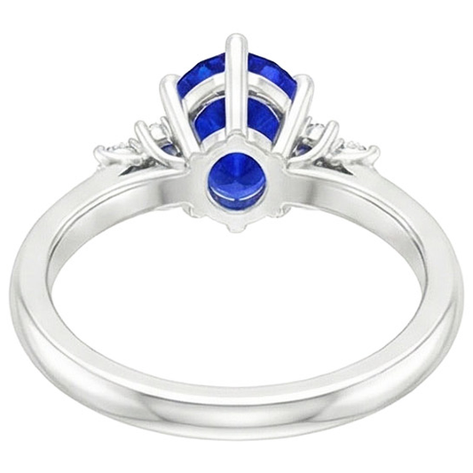naturel pear diamant 5carats bague angle de côté