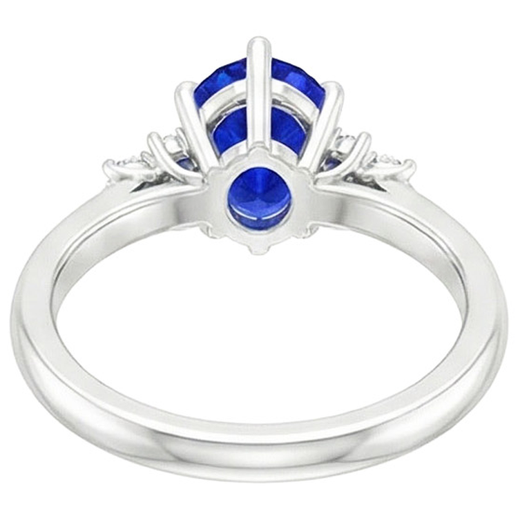 naturel pear diamant 5carats bague angle de côté