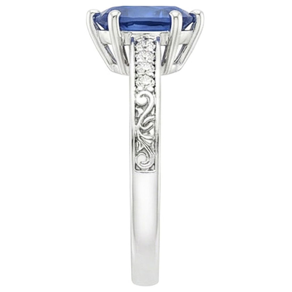 naturel pear diamant 4carats bague sur blanc
