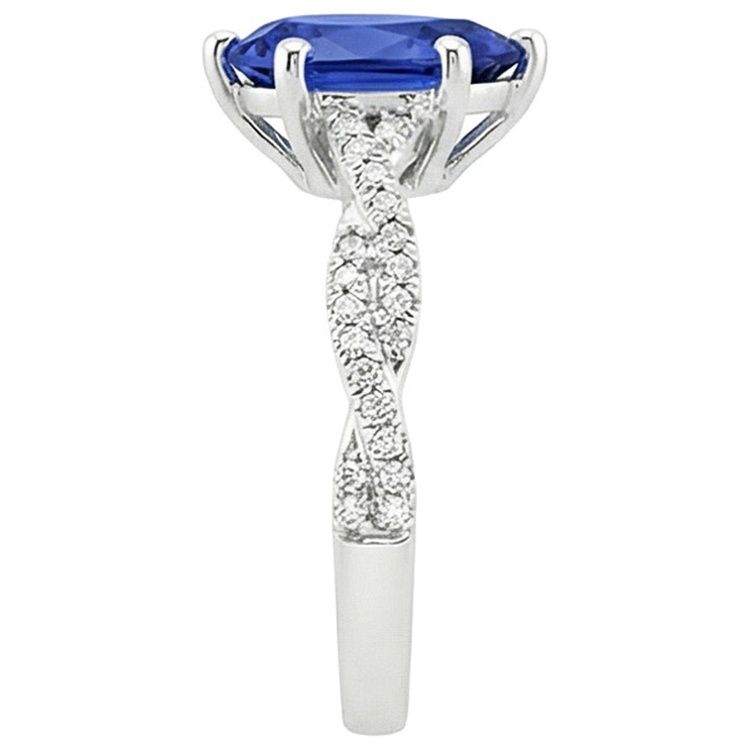 naturel pear diamant 5.50carats bague sur blanc