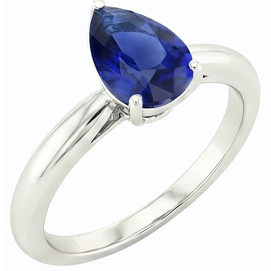 naturel pear diamant 2.50carats bague angle de côté