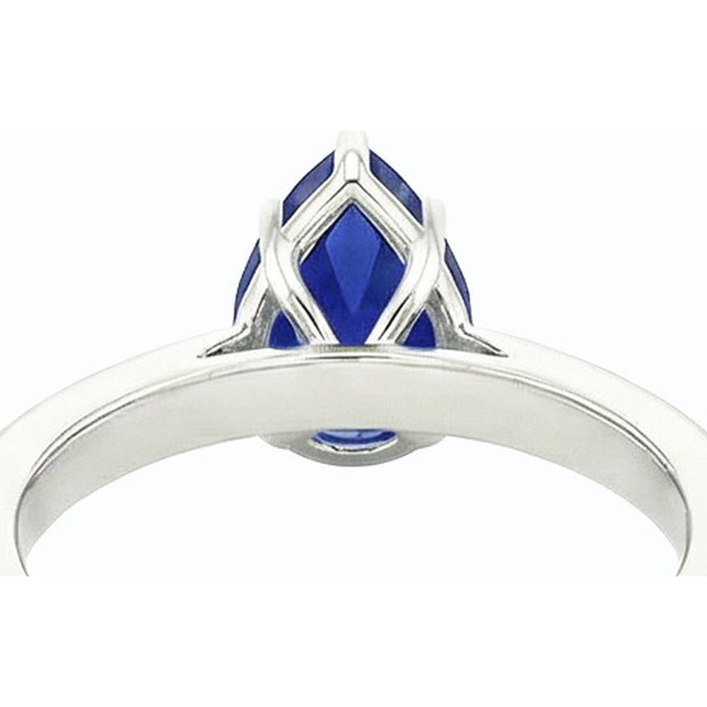 naturel pear diamant 2.50carats bague vue de profil